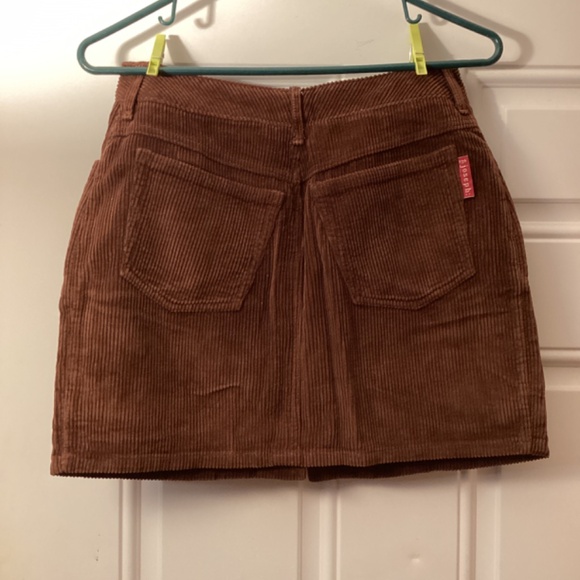 Women’s For Joseph Very Mini Corduroy Brown Skirt Size 28 - Picture 3 of 10
